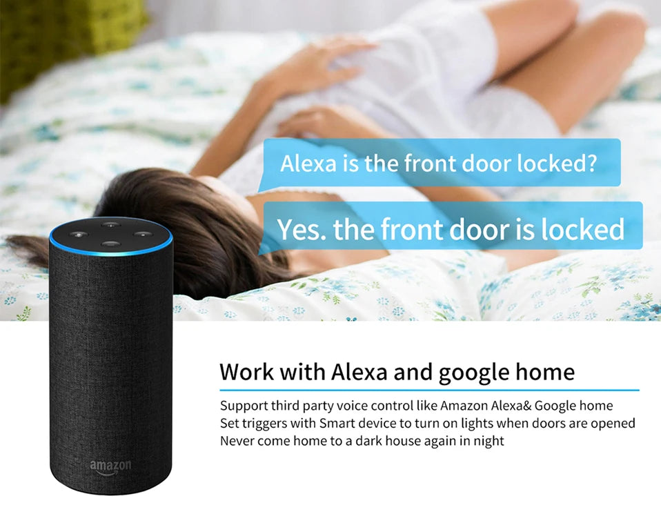 Tuya Dør- og Vindussensor – Med Smart App Varsling