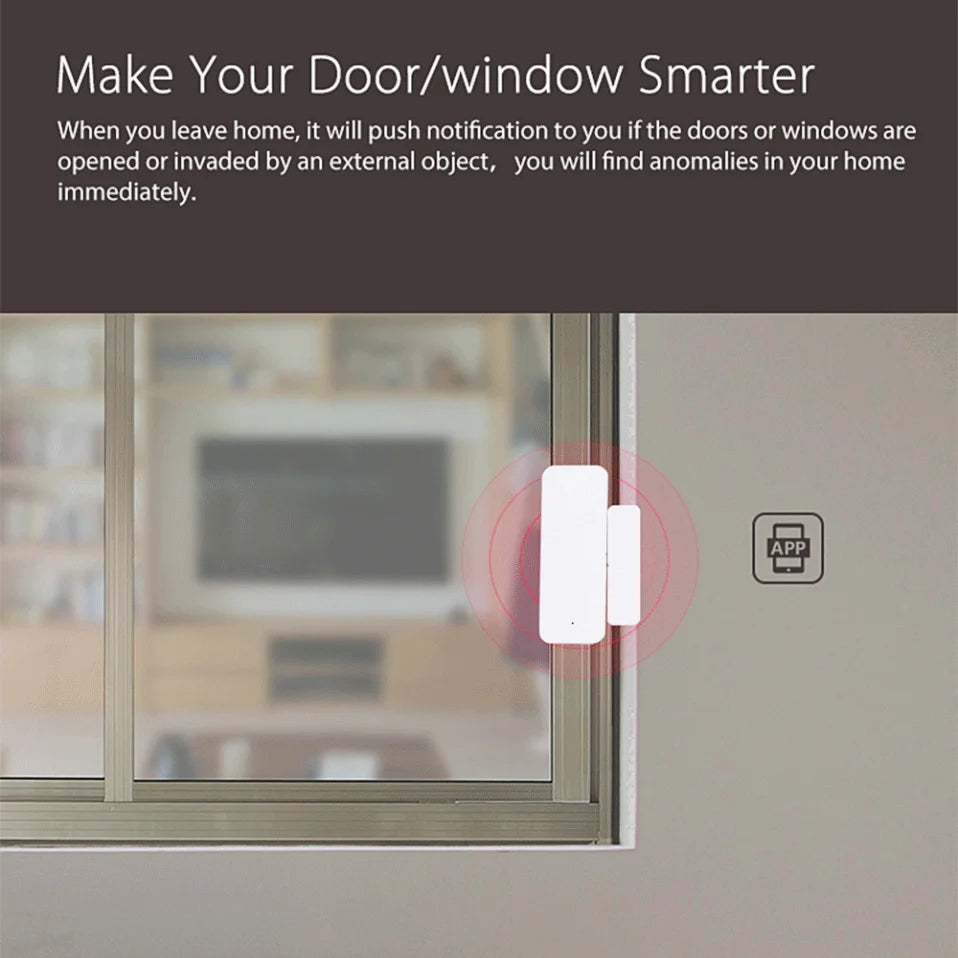 Tuya Dør- og Vindussensor – Med Smart App Varsling