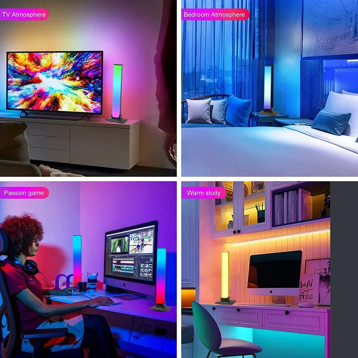 WiFi LED Lysbjelker med Musikkmodus - Tuya