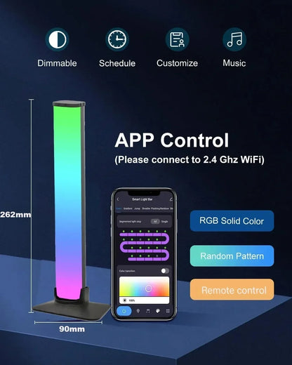 WiFi LED Lysbjelker med Musikkmodus - Tuya
