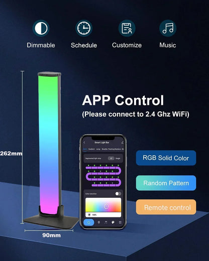 WiFi LED Lysbjelker med Musikkmodus - Tuya