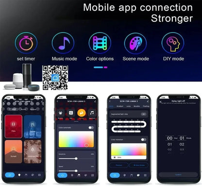 WiFi LED Lysbjelker med Musikkmodus - Tuya
