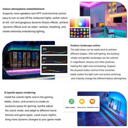 WiFi LED Lysbjelker med Musikkmodus - Tuya