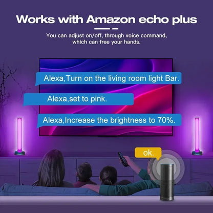 WiFi LED Lysbjelker med Musikkmodus - Tuya